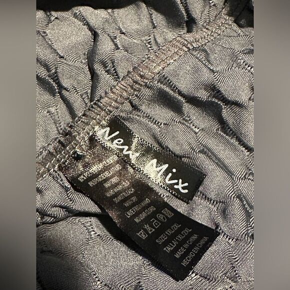 New Mix - Womens gray textured plus size butt lifting leggings - Picture 5 of 9